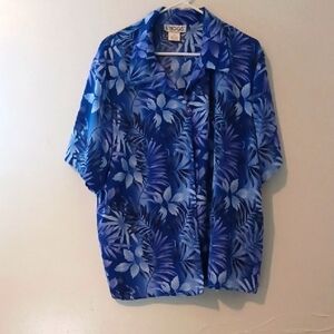 BRIGGS LADIES BEAUTIFUL MOCK 2-PIECE BLACK TOP/FLORAL SHIRT  SIZE 2X